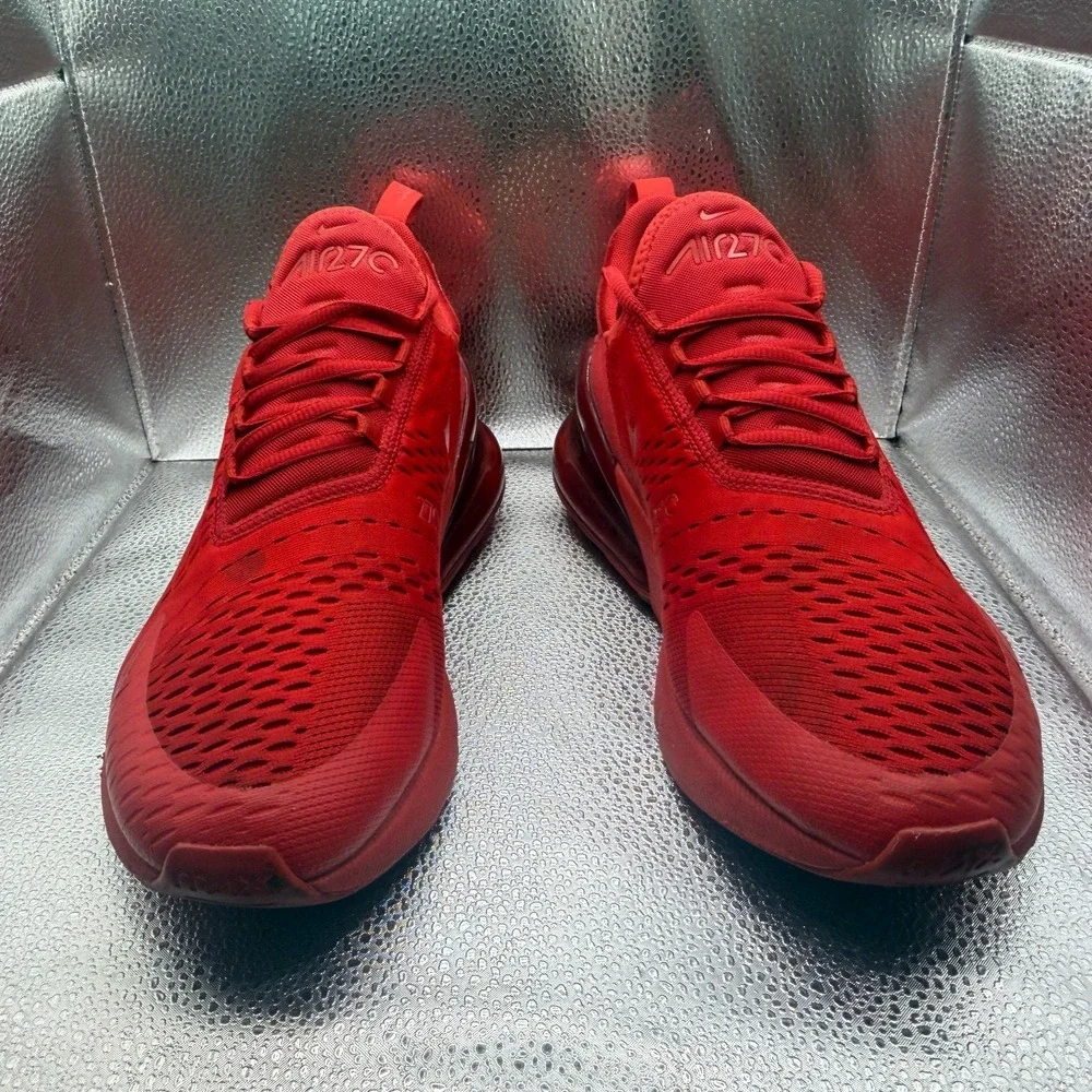 Size 11 Nike Air Max 270 University Red Mens‎ Lace-Up Running Shoes CV7544-600